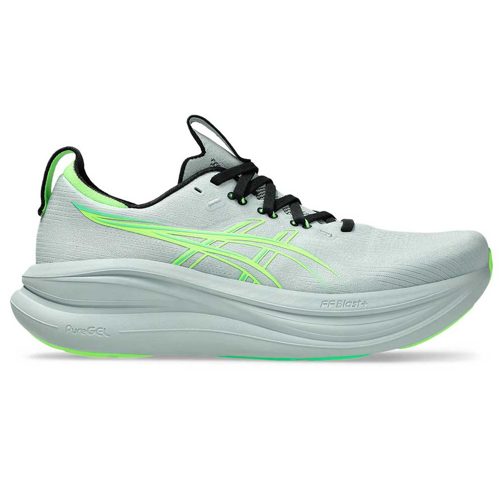 Men's Gel-Nimbus 28 Running Shoe - Cold Moss/Illuminate Green - Extra Wide (4E)