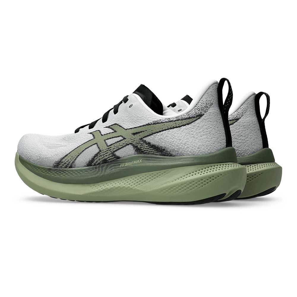 Men's GlideRide Max 2 Running Shoe - White/Moss - Regular (D)
