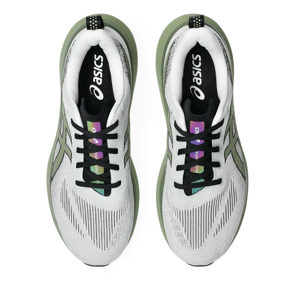 Men's GlideRide Max 2 Running Shoe - White/Moss - Regular (D)