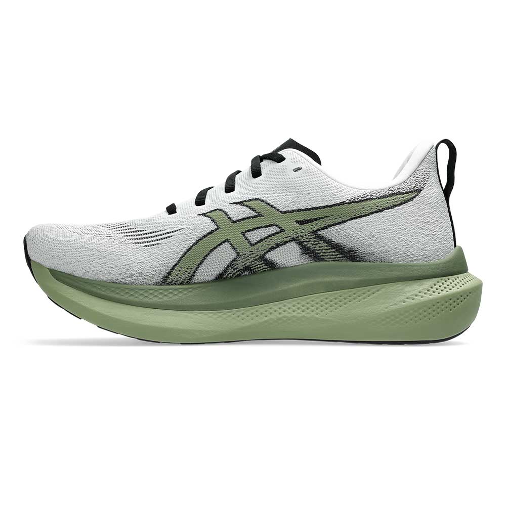 Men's GlideRide Max 2 Running Shoe - White/Moss - Regular (D)