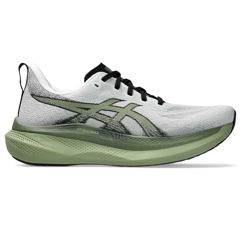 Men's GlideRide Max 2 Running Shoe - White/Moss - Regular (D)