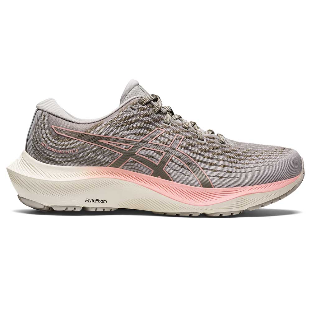 Women's Gel-Kayano Lite 3 Running Shoe - Oyster Grey/Frosted Rose - Regular (B)