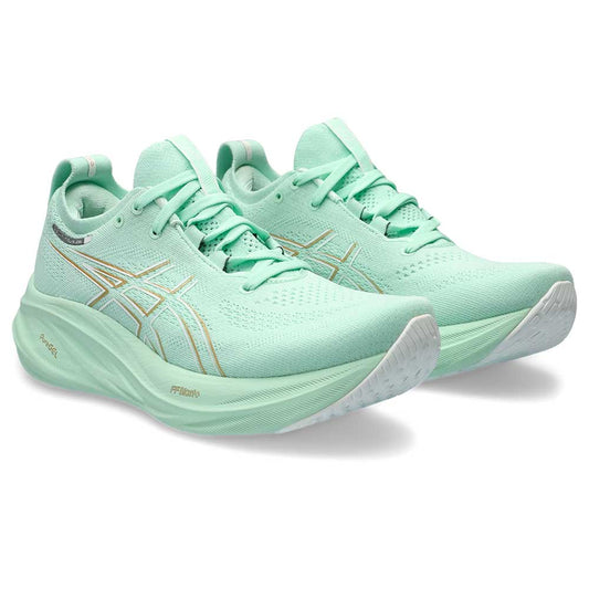 Women's Gel-Nimbus 26 Running Shoe - Mint Tint/Pale Mint - Wide (D)