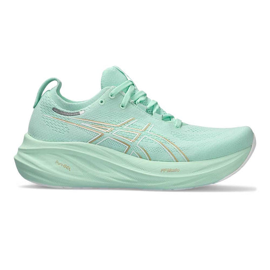 Women's Gel-Nimbus 26 Running Shoe - Mint Tint/Pale Mint - Wide (D)