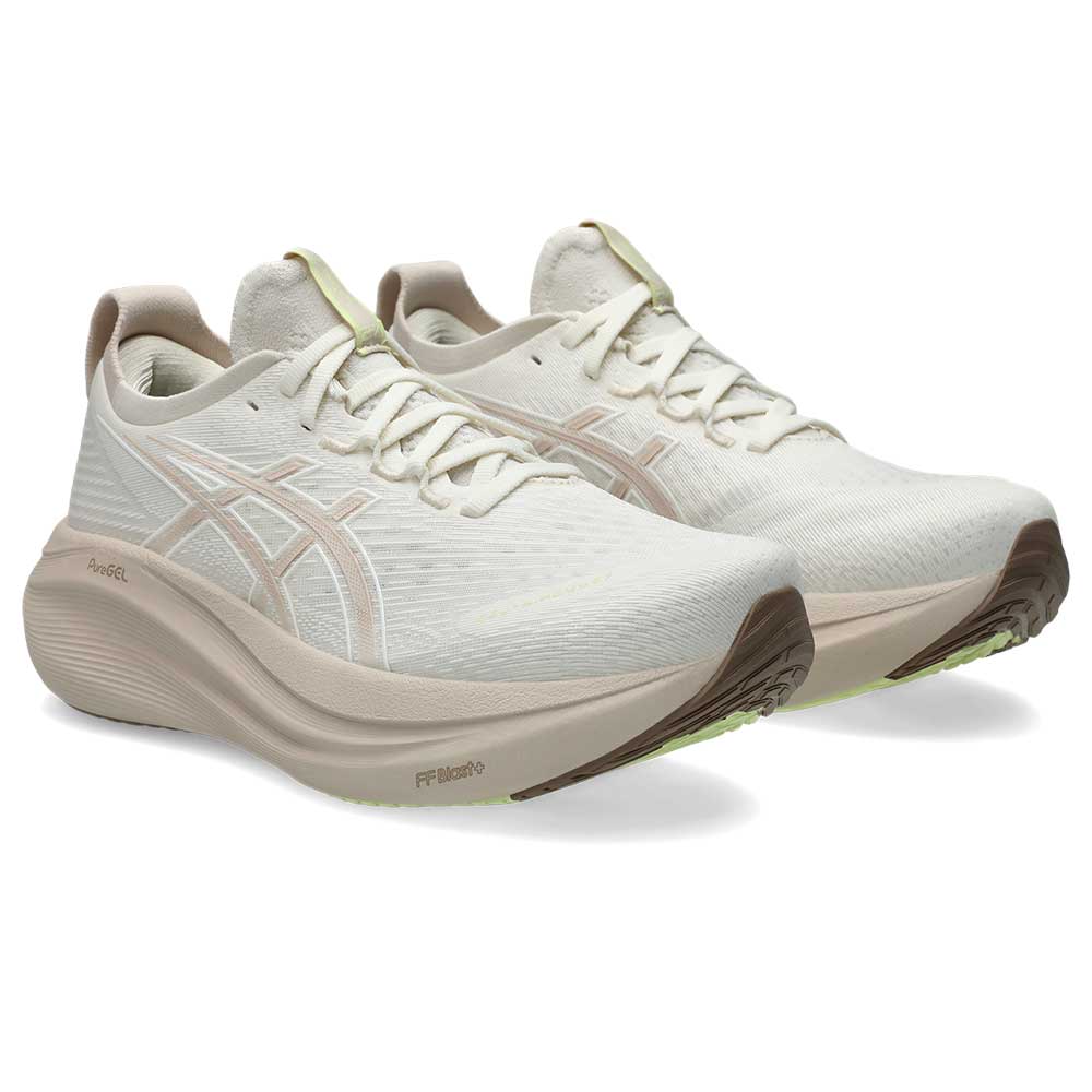 Women's Gel-Nimbus 27 Running Shoe - Cream/Mineral Beige - Regular (B)