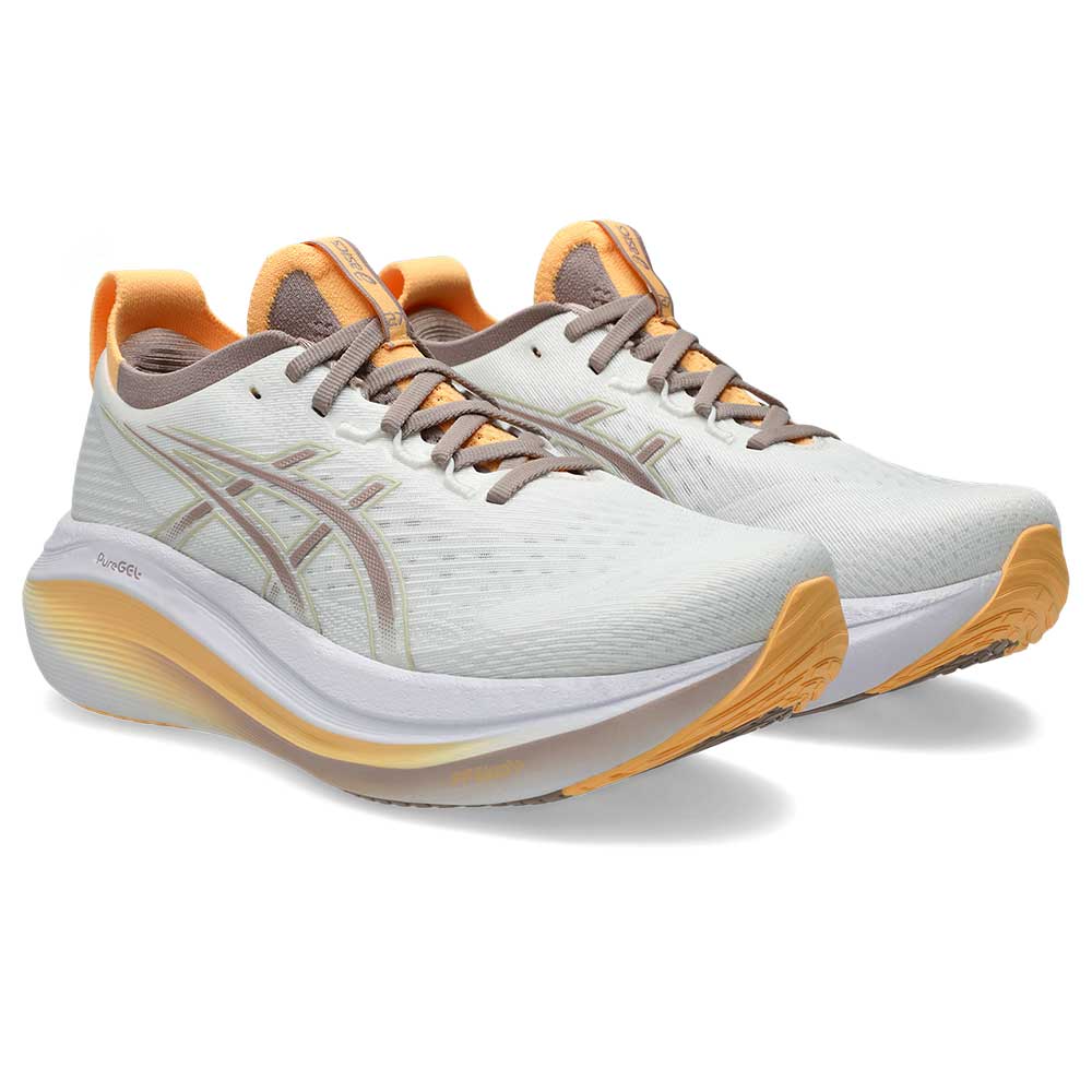 Women's Gel-Nimbus 27 Running Shoe - White/Fawn - Regular (B)