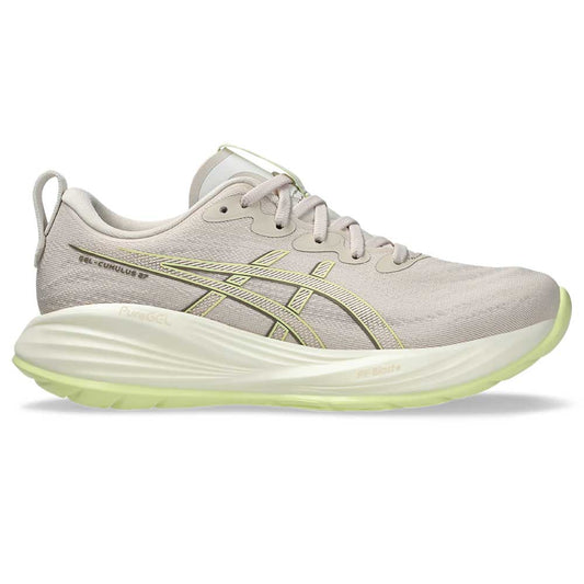 Women's Gel-Cumulus 27 Running Shoe - Mineral Beige/Huddle Yellow - Wide (D)