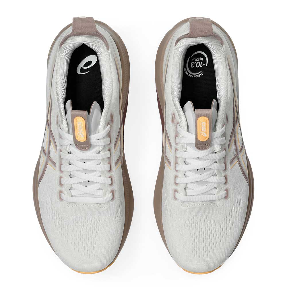 Women's Gel-Kayano 32 Running Shoe - White/Orange Glow - Regular (B)