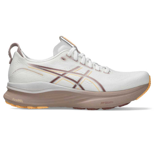 Women's Gel-Kayano 32 Running Shoe - White/Orange Glow - Regular (B)