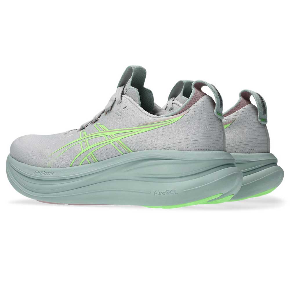 Women's Gel-Nimbus 28 Running Shoe - Cloud Grey/Illuminate Green - Regular (B)