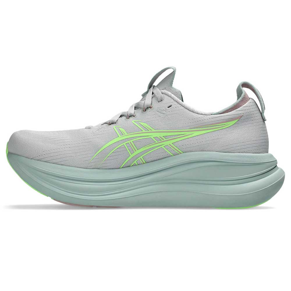 Women's Gel-Nimbus 28 Running Shoe - Cloud Grey/Illuminate Green - Regular (B)