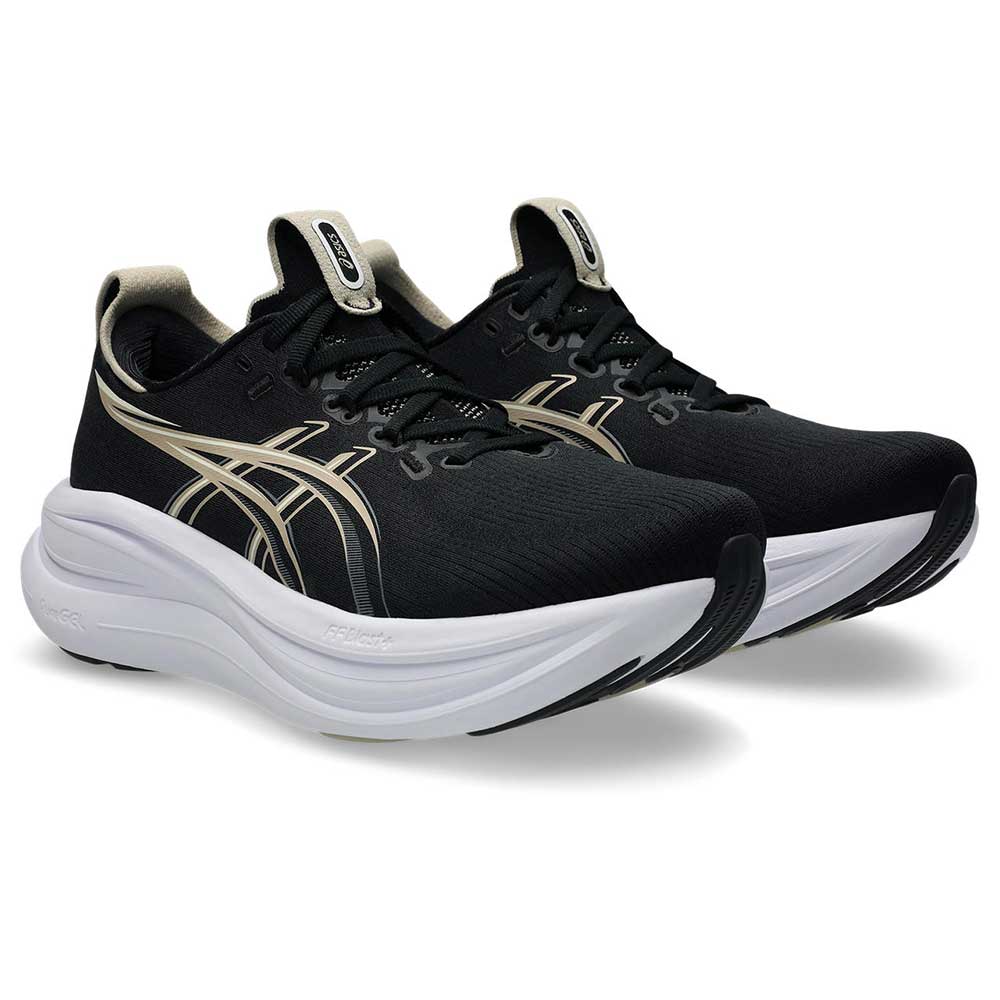 Women's Gel-Nimbus 28 Running Shoe - Black/Feather Grey - Wide (D)