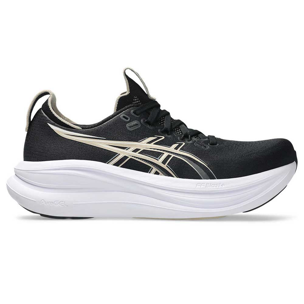 Women's Gel-Nimbus 28 Running Shoe - Black/Feather Grey - Wide (D)