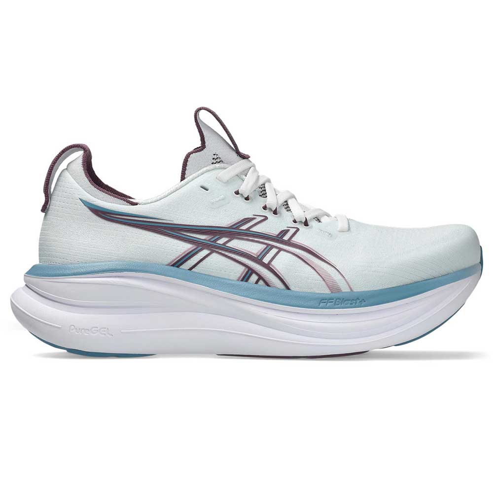 Women's Gel-Nimbus 28 Running Shoe - Arctic Blue/Velvet Purple - Narrow (2A)