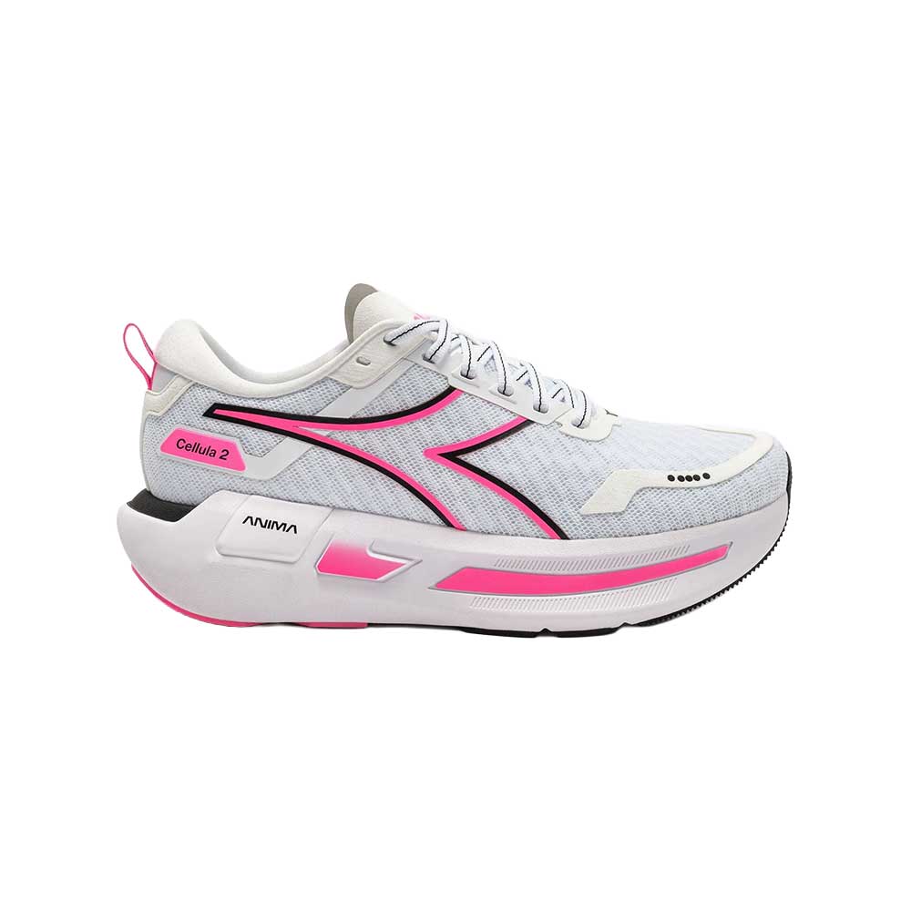 Women's Cellula 2 Running Shoe - White/Black/Pink Fluro - Regular (B)