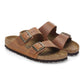 Women's Arizona Oiled Leather Sandal - Cognac - Medium/Narrow (B)