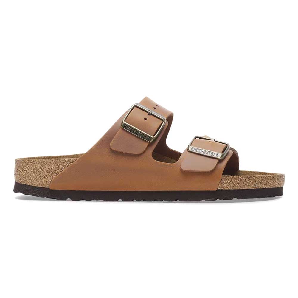 Women's Arizona Oiled Leather Sandal - Cognac - Medium/Narrow (B)