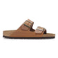 Women's Arizona Oiled Leather Sandal - Cognac - Medium/Narrow (B)
