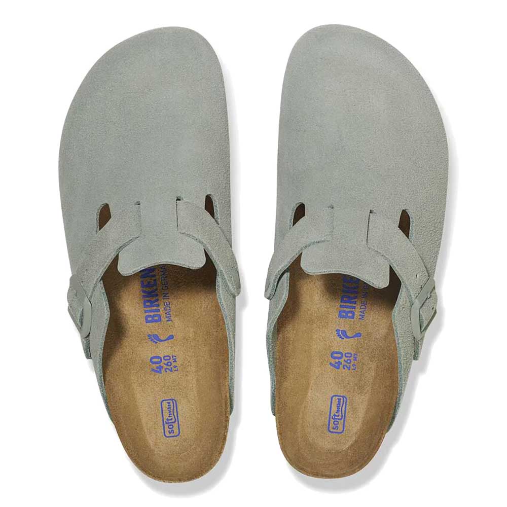 Boston SFB Suede Clog - Pure Sage - Medium/Narrow (B)