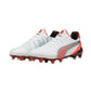 Men's King 20 Ultimate FG/AG Soccer Cleat - Puma White/Glowing Red/Puma Black - Regular (D)