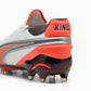 Men's King 20 Ultimate FG/AG Soccer Cleat - Puma White/Glowing Red/Puma Black - Regular (D)