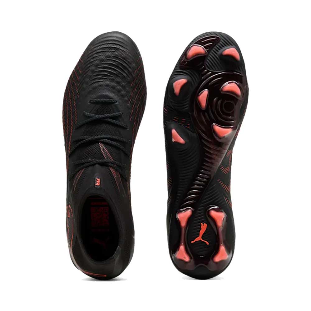Men's Future 9 Ultimate FG Soccer Shoe - Puma Black/Glowing Red/Strong Gray - Regular (D)