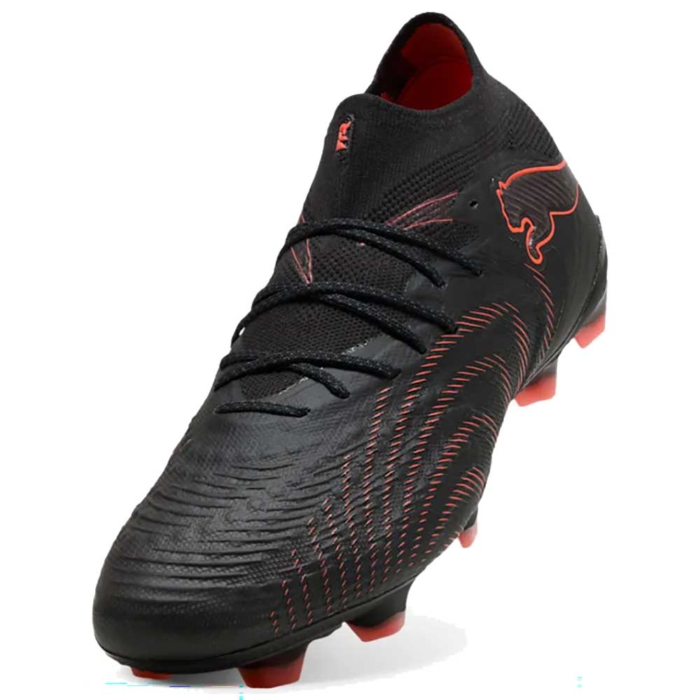 Men's Future 9 Ultimate FG Soccer Shoe - Puma Black/Glowing Red/Strong Gray - Regular (D)