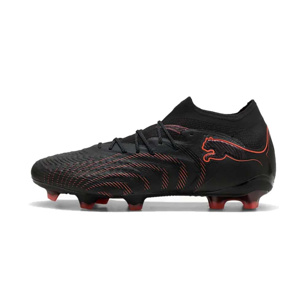 Men's Future 9 Ultimate FG Soccer Shoe - Puma Black/Glowing Red/Strong Gray - Regular (D)
