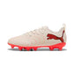 JR Future 9 Play FG/AG Soccer Cleat - Sugared Almond/Puma White/Ultra Red/Puma Black - Regular (D)
