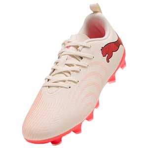 JR Future 9 Play FG/AG Soccer Cleat - Sugared Almond/Puma White/Ultra Red/Puma Black - Regular (D)