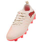 JR Future 9 Play FG/AG Soccer Cleat - Sugared Almond/Puma White/Ultra Red/Puma Black - Regular (D)