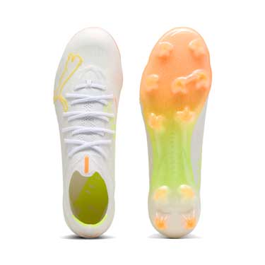 Ultra Nitro 7 Ultimate White FG Soccer Cleat - Puma White/Yellow Alert/Heat Fire - Regular (D)