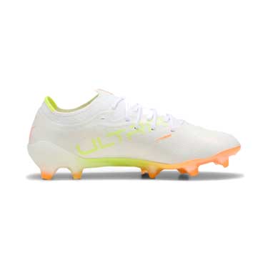 Ultra Nitro 7 Ultimate White FG Soccer Cleat - Puma White/Yellow Alert/Heat Fire - Regular (D)