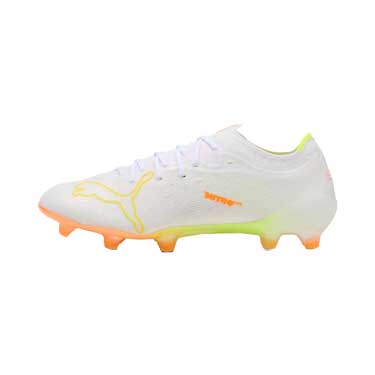 Ultra Nitro 7 Ultimate White FG Soccer Cleat - Puma White/Yellow Alert/Heat Fire - Regular (D)