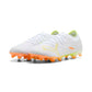 Ultra Nitro 7 Match White FG Soccer Cleat - Puma White/Yellow Alert/Heat Fire - Regular (D)