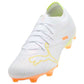 Ultra Nitro 7 Match White FG Soccer Cleat - Puma White/Yellow Alert/Heat Fire - Regular (D)
