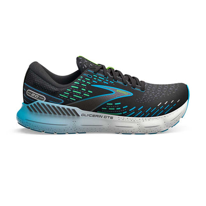 Men's Glycerin GTS 20 Running Shoes - Black/Hawaiian Ocean/Green - Regular (D)