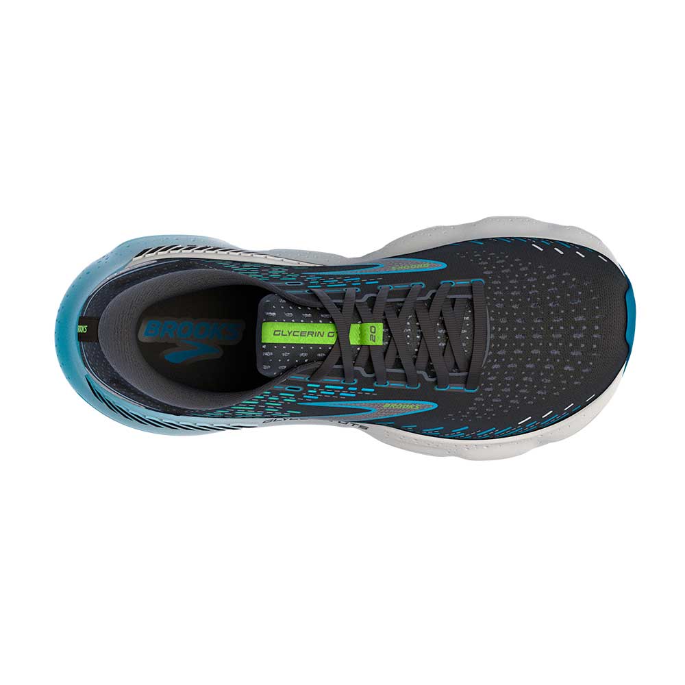 Men's Glycerin GTS 20 Running Shoes - Black/Hawaiian Ocean/Green - Regular (D)