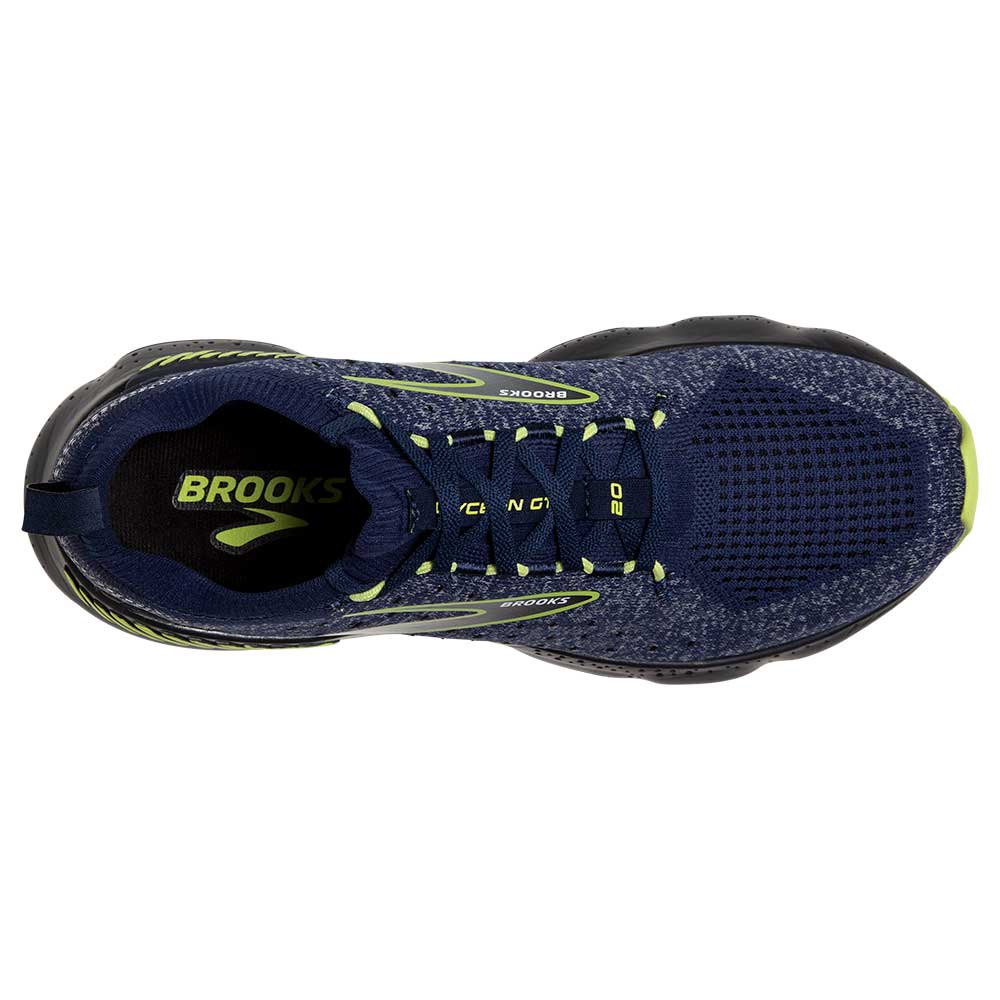 Men's Glycerin StealthFit GTS 20 Running Shoe - Blue/Ebony/Lime - Regular (D)