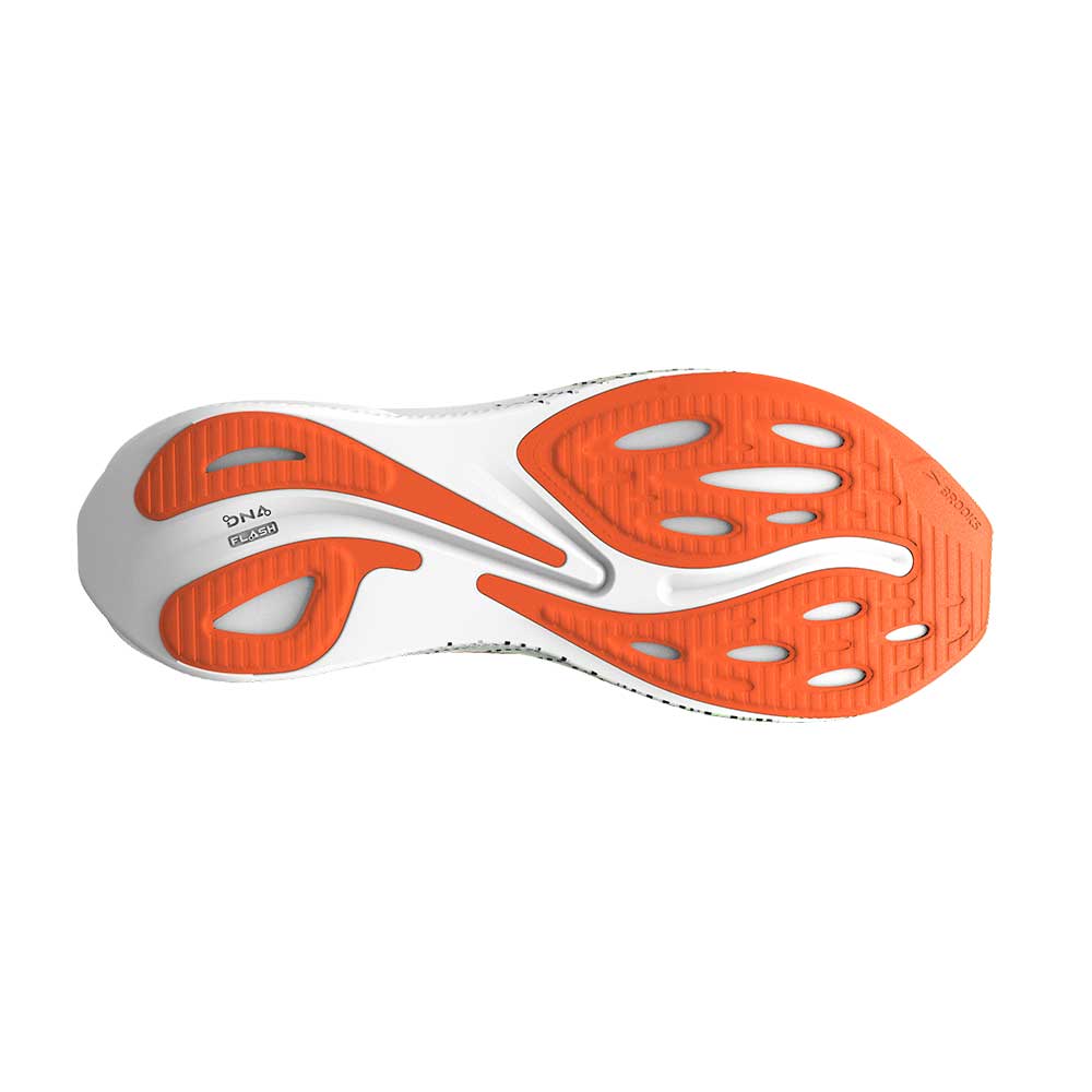 Men's Hyperion Max Running Shoe - Green Gecko/Red Orange/White- Regular (D)