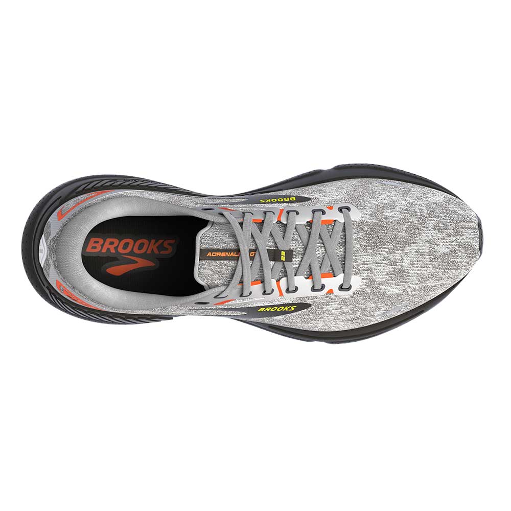 Brooks Men's Adrenaline GTS 23 Running Shoes - Oyster/Black/Red Orange