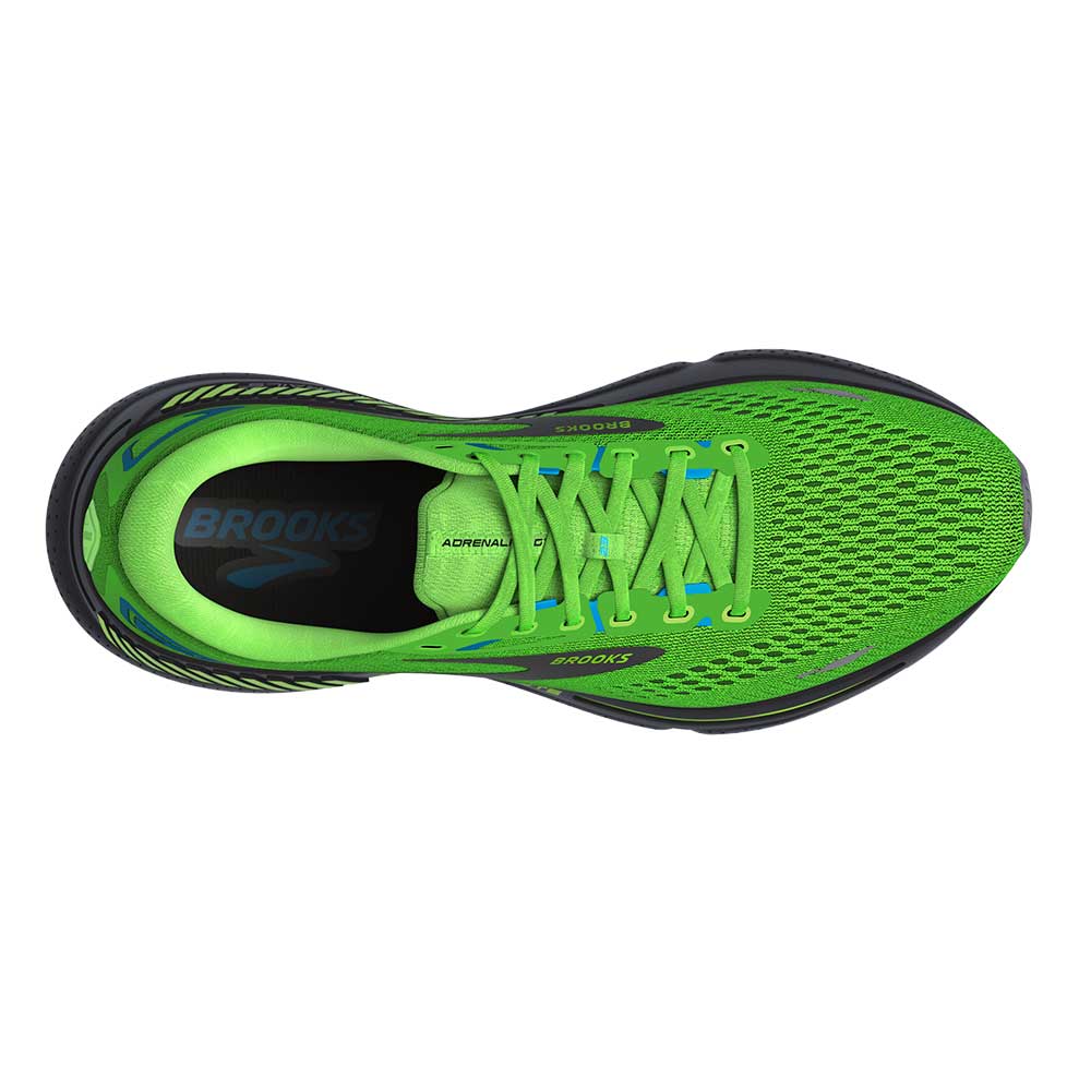 Men's Adrenaline GTS 23 Running Shoe - Green Gecko/Grey/Atomic Blue- Regular (D)