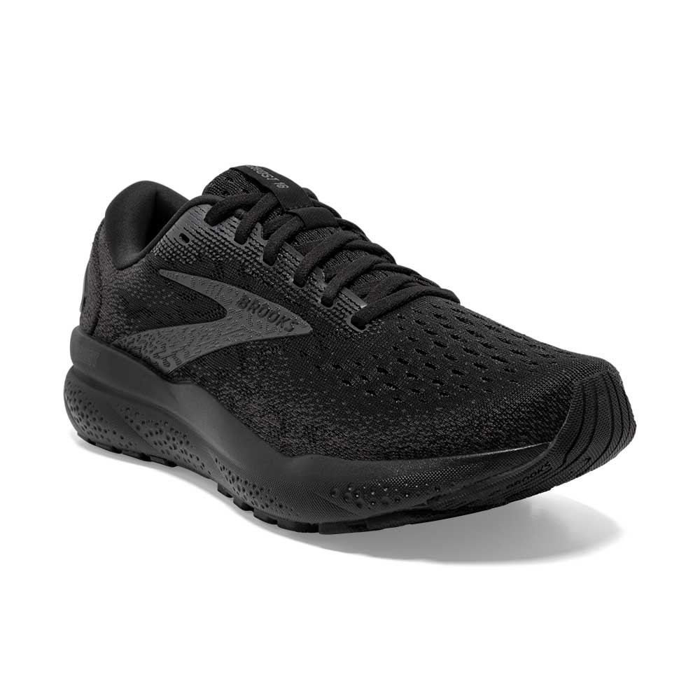 Men's Ghost 16 Running Shoe Black/Black/Ebony Wide (2E