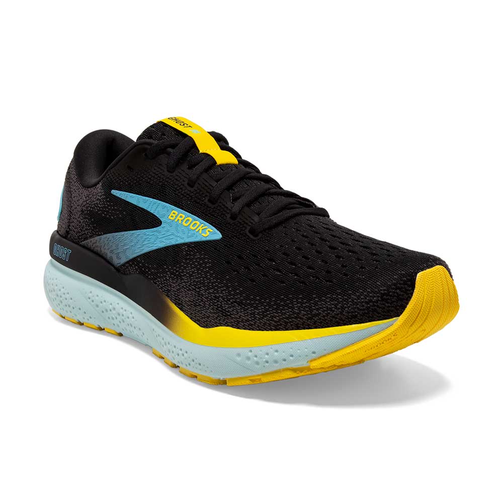 Men's Ghost 16 Running Shoe - Black/Forged Iron/Blue - Regular (D)