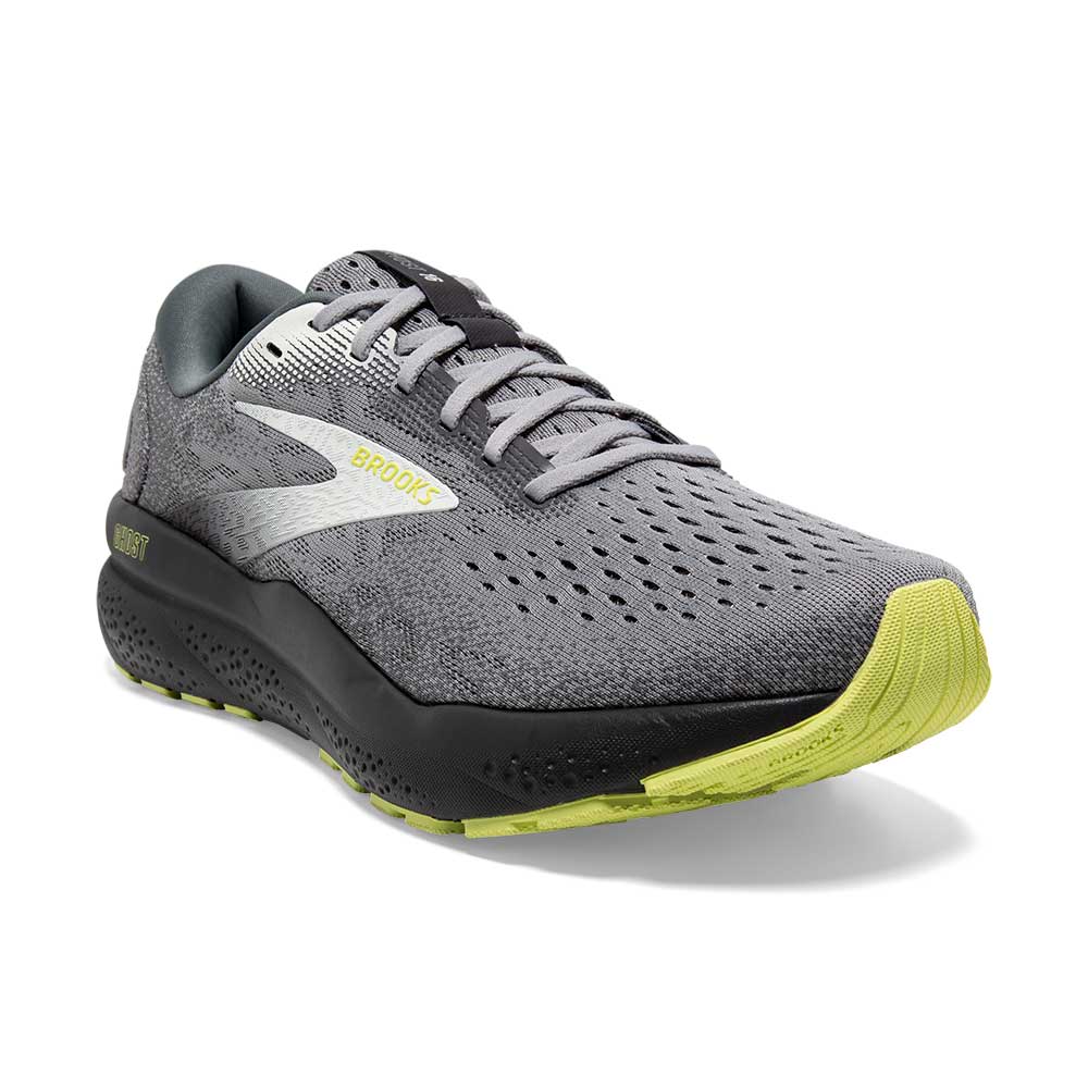 Men's Ghost 16 Running Shoe - Primer/Grey/Lime - Extra Wide (4E)