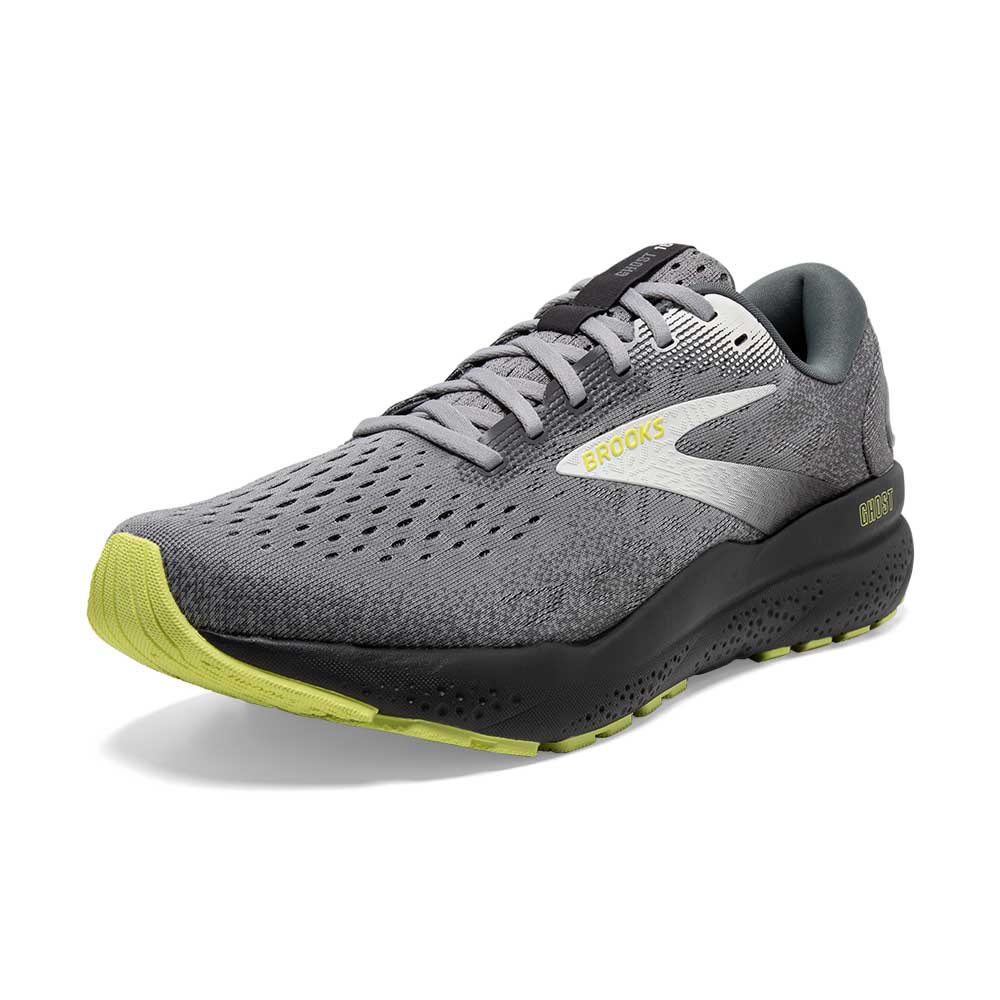 Men's Ghost 16 Running Shoe - Primer/Grey/Lime - Extra Wide (4E)