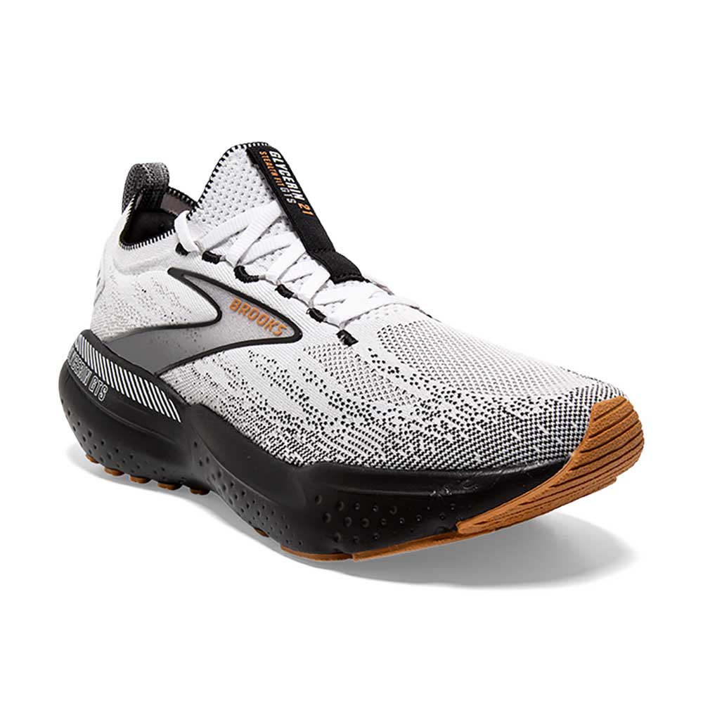 Men's Glycerin StealthFit GTS 21 Running Shoe - White/Grey/Black - Regular (D)