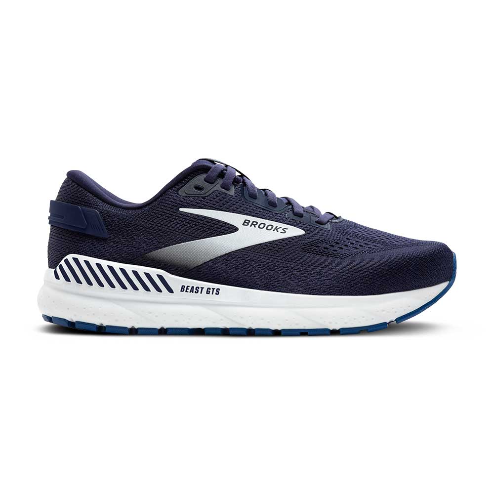 Men's Beast GTS 24 Running Shoe - Peacoat/True Navy/White - Wide (2E)