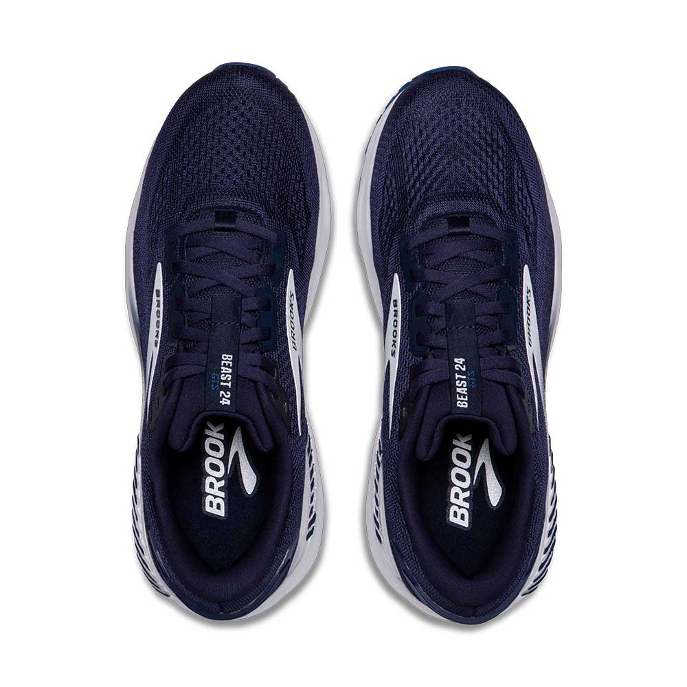 Men's Beast GTS 24 Running Shoe - Peacoat/True Navy/White - Wide (2E)