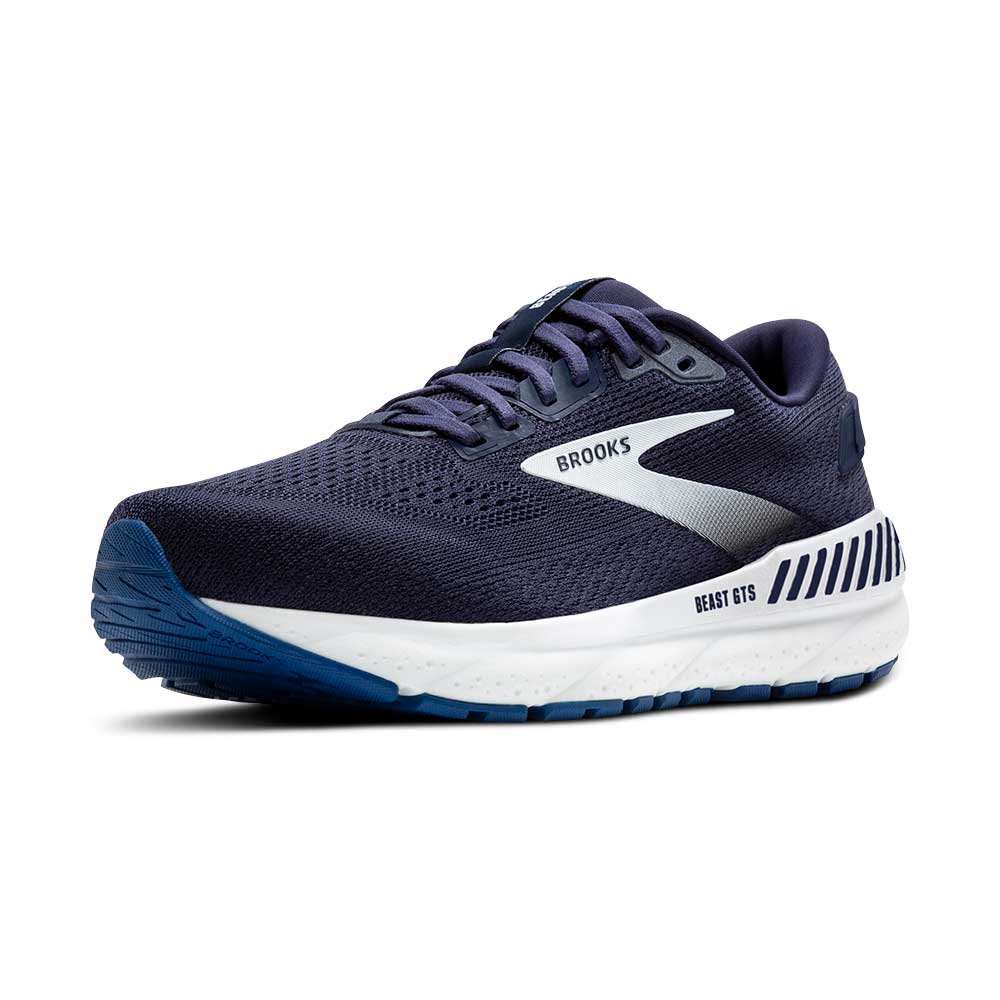Men's Beast GTS 24 Running Shoe - Peacoat/True Navy/White - Wide (2E)